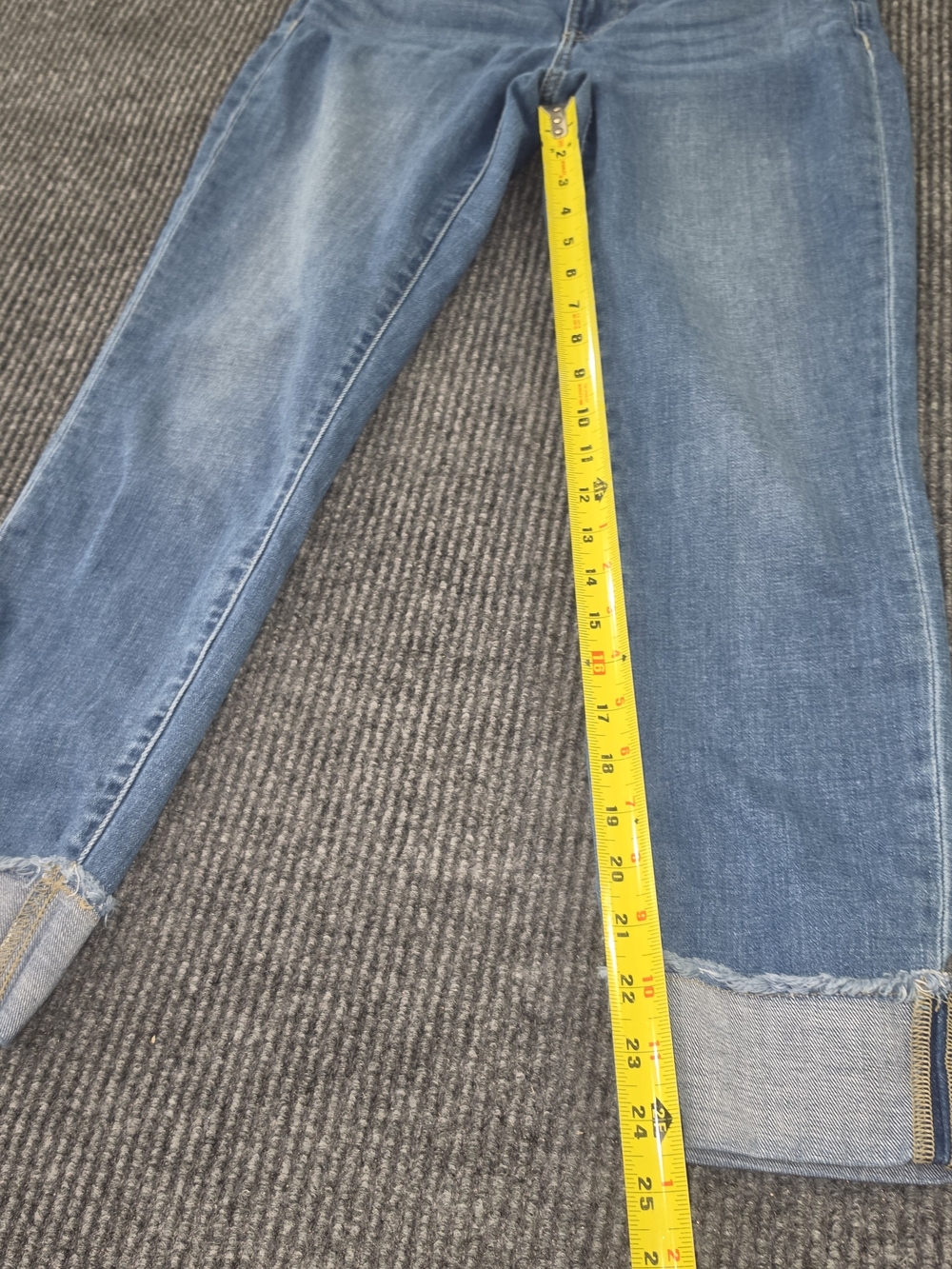 Tommy Hilfiger Light Blue Cuffed Mid-rise Slim Jeans - Picture 5 of 7